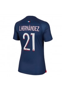 Paris Saint-Germain Lucas Hernandez #21 Jalkapallovaatteet Naisten Kotipaita 2023-24 Lyhythihainen